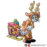 Фігурний дерев'яний пазл Tom & Jerry™ Різдвяний XL, фото 2