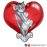 Фігурний дерев'яний пазл Tom & Jerry™ Серце кохання XL, фото 2