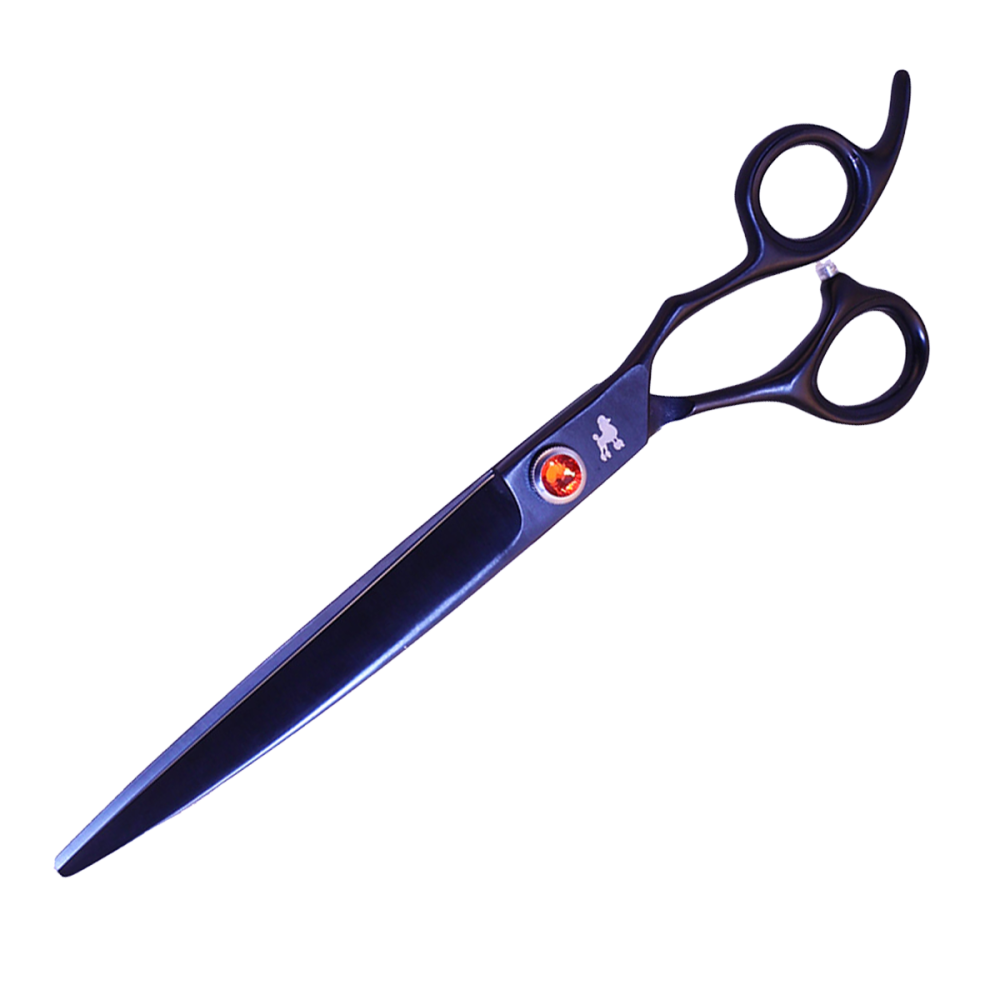 Ножиці грумерські зігнуті для стрижки собак Dezynadog Ignis 7.5 Curved Scissor 19 см (японська сталь)