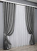 Комплект штор (2шт. 1,5х2,7м) колекція "Льон Мішковина". Колір сірий. Код 108ш 30-023, фото 2