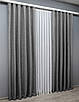 Комплект штор (2шт. 1,5х2,7м) колекція "Льон Мішковина". Колір сірий. Код 108ш 30-023, фото 4