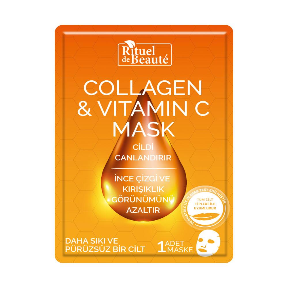 Маска для обличчя з колагеном та вітаміном С Rituel de Beaute, 1 шт., фото 1