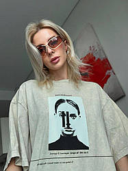 Футболка ТУРЕЧЧИНА варьонка , washed effect oversize