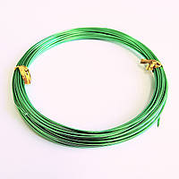 Дріт для рукоділля Finding Проволока алюмієва Зелена 1 мм Ціна за 5 метрів