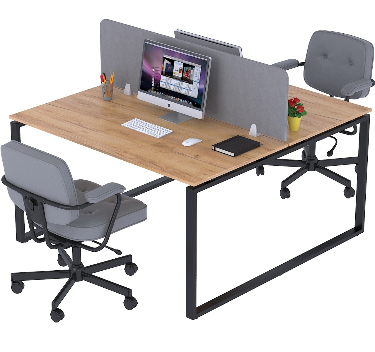 Подвійний письмовий стіл ND2-135 (135х140) TM Loft design