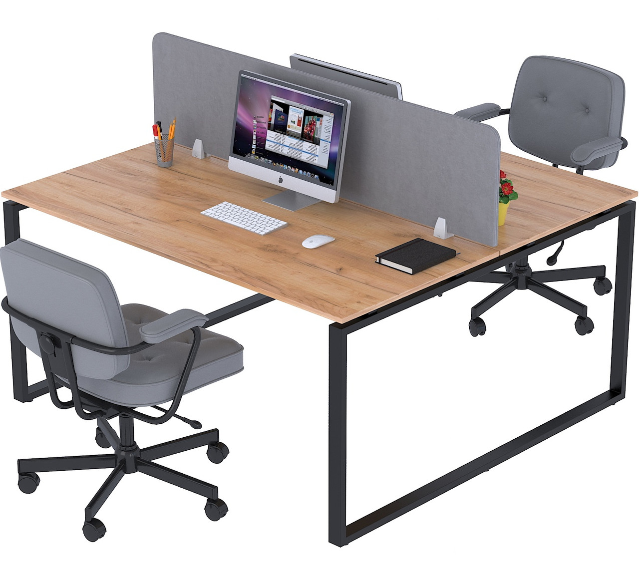 Подвійний письмовий стіл ND2-160 (160х140) TM Loft design