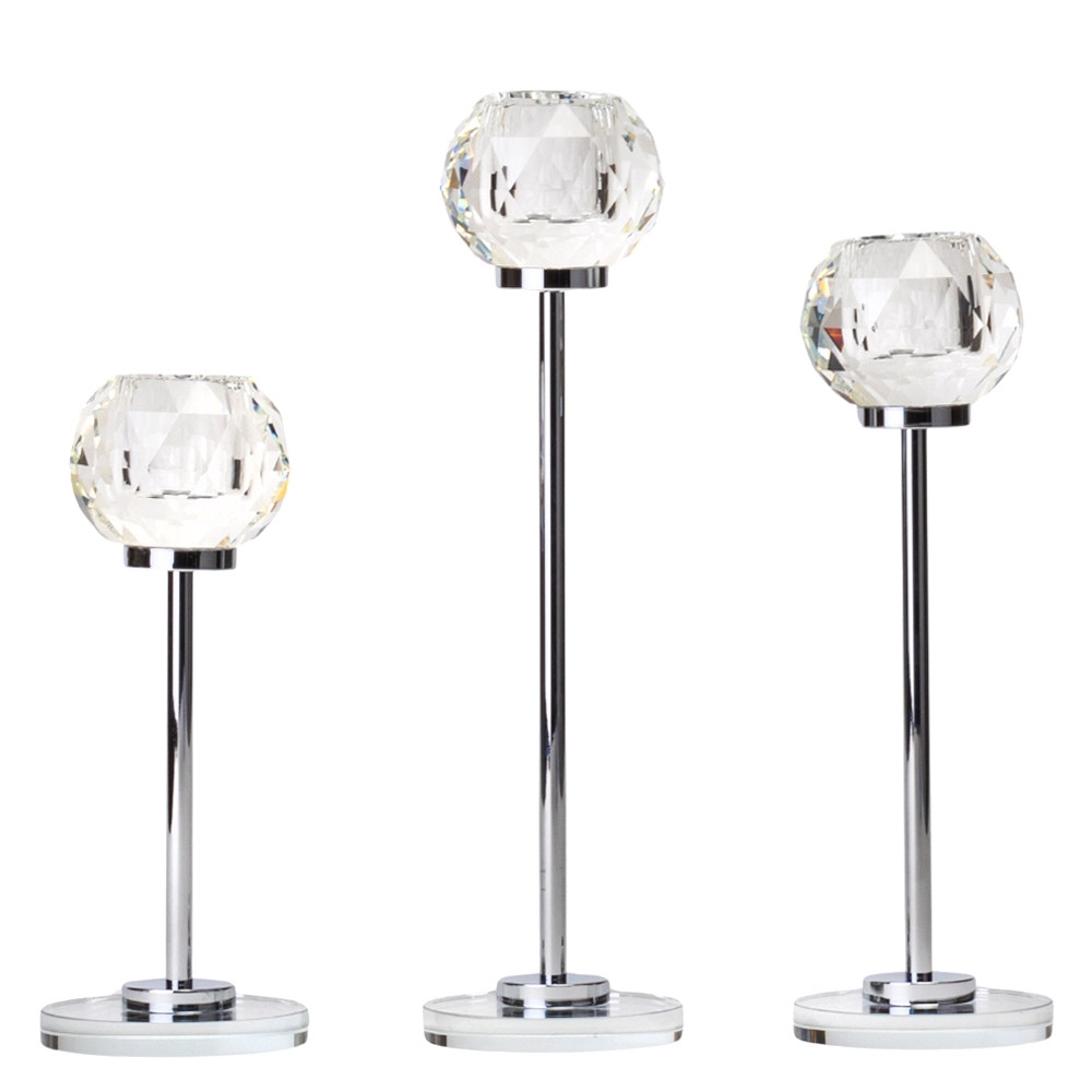 Набір із трьох свічників "Діамант" для декорування різної висоти 21*17,7*14,7 см, фото 1