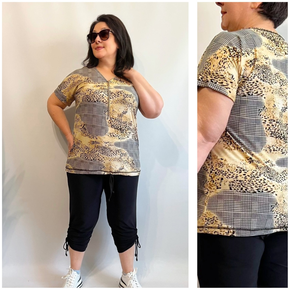 Жіночий костюм із капрі трикотажний літній великі розміри (з 50 по 64 розмір)