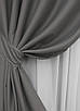 Комплект (2шт. 1,5х2,7м.) штор на люверсах із тканини блекаут "Midnight". Колір сірий. Код 1671ш 37-0208, фото 5