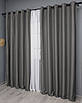 Комплект (2шт. 1,5х2,7м.) штор на люверсах із тканини блекаут "Midnight". Колір сірий. Код 1671ш 37-0208, фото 4