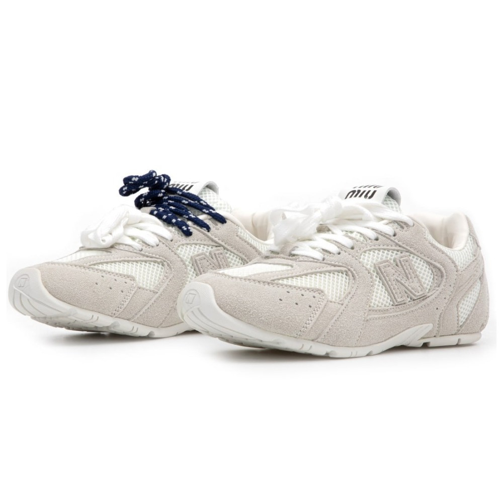 Жіночі кросівки New Balance x Miu Miu 530 Grey White, нью беланс 530 х Міу Міу сірі NB нб