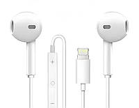 Проводные наушники с микрофоном SUNPIN ES-12 с разъемом Lightning Белые