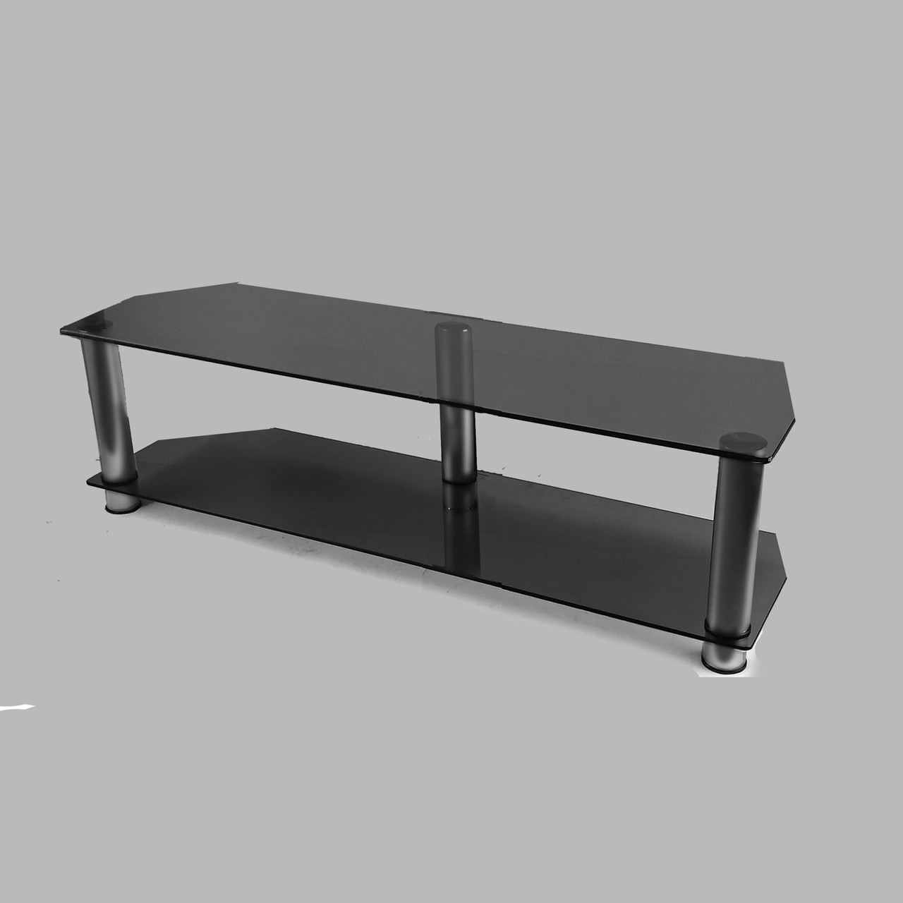 Тумба ТВ зі скла 1250х350х376 Commus Меридіан MX Mini gray-met