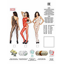 Боді-стокінг Passion BS036 white, комбінезон, лямка через одне плече, фото 5