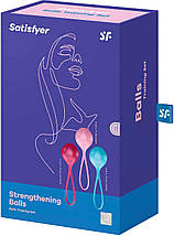Вагінальні кульки Satisfyer Strengthening Balls (3шт), діам 3,8см, вага 62-82-98гор, монолитні SO2302, фото 4