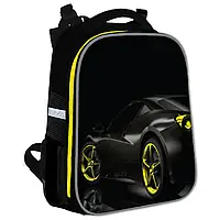 Ранець каркасний "School Case" Black car,2від.,2карм.39х28х21см №2419C