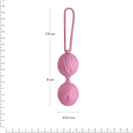 Вагінальні кульки Adrien Lostic Geisha Lastic Balls Mini Pink (S), діаметр 3, 4sm, вага 85 гри AD40431, фото 2