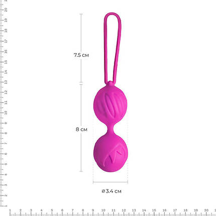 Вагінальні кульки Adrien Lastic Geisha Lastic Balls Mini Magenta (S), діам 3, 4sm, вага 85 гри AD40511, фото 2