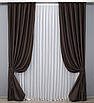 Комплект штор (2шт. 1,5х2,9м.) блекаут, колекція "Midnight". Колір венге. Код 1678ш 33-0562, фото 2