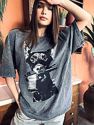 Футболка ТУРЕЧЧИНА варьонка , washed effect oversize