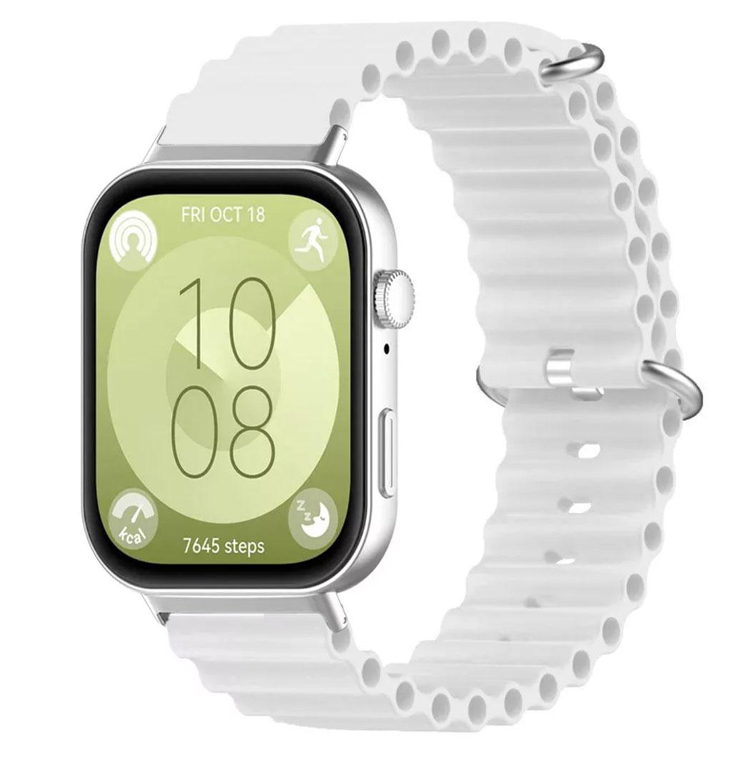 Силіконовий ремінець Primolux Ocean для смарт-годинника Huawei Watch Fit 3 - White