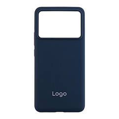 Чохол Liquid Silicone (AA) для Xiaomi Poco F6 Pro Колір 08.Dark Blue