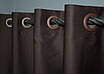Комплект (2шт. 1,5х2,7м.) штор на люверсах із тканини блекаут "Midnight". Колір венге. Код 1678ш 37-0218, фото 6
