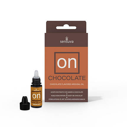 Збудливі краплі для клітора Sensuva - ON Arousal Oil for Her Chocolate (5 мл) зі смаком шоколаду, фото 1