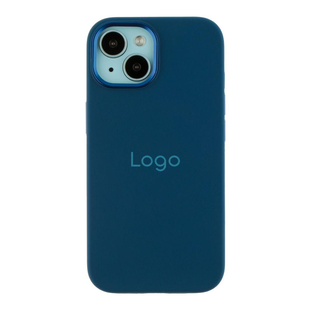 Чохол Silicone Case Metal Buttons (AA) для iPhone 15 Колір Midnight Blue, фото 1
