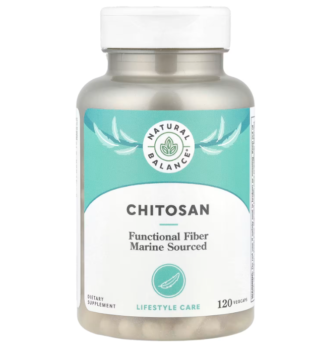 Natural Balance Хітозан Chitosan 1000 мг 120 вегетаріанських капсул (250 мг на капсулу)