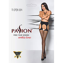 Еротичні колготки TIOPEN 004 nero 1/2 (fishnet 40 den) - Passion, імітація панчох і пояса, фото 6