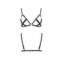Відкритий бюстгальтер-стрепи NICKY BRA black L/XL - Passion Exclusive, фото 6