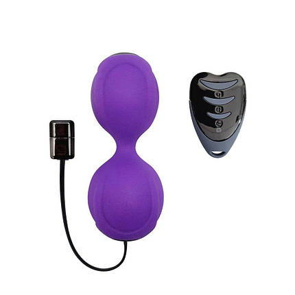 Вагінальні кульки з вібрацією Adrien Lastic Kegel Vibe Purple, діаметр 3,7см AD40753, фото 1