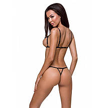 Відверті трусики-стрепи з мереживом SOLON THONG black L/XL - Passion Exclusive, фото 3