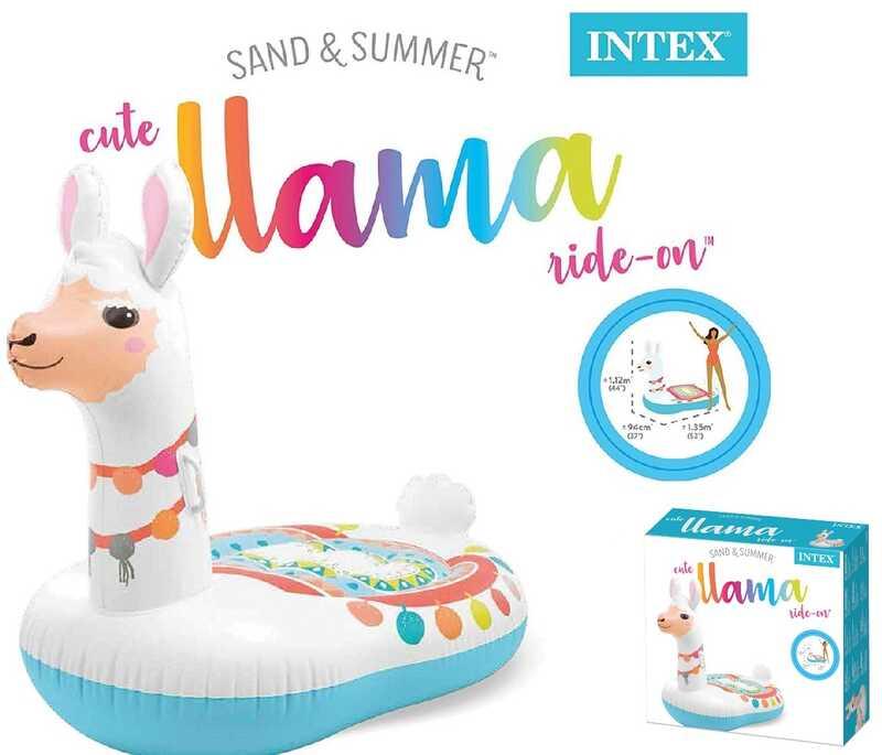 Intex Плотик 57564 NP "Лама" розмір 135х94х112 см, від 3-х років, в коробці, фото 1