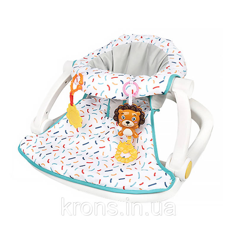 Крісло-сидіння для малюка 68176 шезлонг з іграшками брязкальцями, фото 1