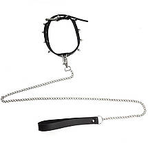 Ошийник з шипами і повідцем Art of Sex - Collar Spekes and Lash SO5154, фото 5