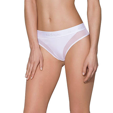 Трусики з прозорою вставкою Passion PS002 PANTIES white, size L, фото 1