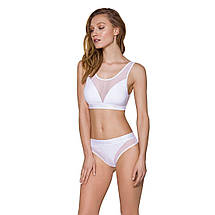 Трусики з прозорою вставкою Passion PS002 PANTIES white, size L, фото 3