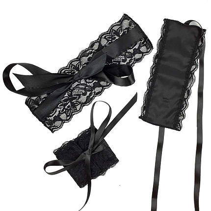 Еротичний набір пов'язка на очі і наручники Blindfold and Handcuffs Aria SO5169, фото 2