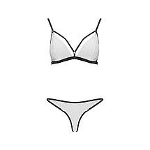 Комплект білизни ORIHIME SET white XXL/XXXL - Passion: стрепи: ліф і трусики, фото 4