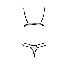 Комплект білизни ORIHIME SET white XXL/XXXL - Passion: стрепи: ліф і трусики, фото 5