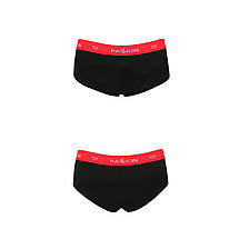Трусики-шортики Passion PS003 PANTIES XL, black, фото 5