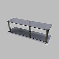 Тумба ТВ зі скла 1100х350х374 Commus Аскет New Mini gray-met
