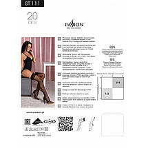 Колготки з ефектом панчох на підв'язках PassionTI112 nero-violet 1/2 (60/20 den), фото 6