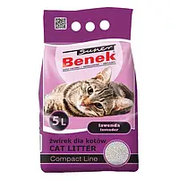 Наповнювач бентонітовий Super Benek Compact Lavander (Супер Бенек Компактний Лаванда) 5 л.