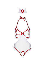 Leg Avenue Roleplay Naughty Nurse OS White/Red, фото 4