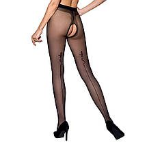 Колготки з відкритим доступом Passion TIOPEN 010 black 3/4 (20 den), контрастна лінія, фото 2