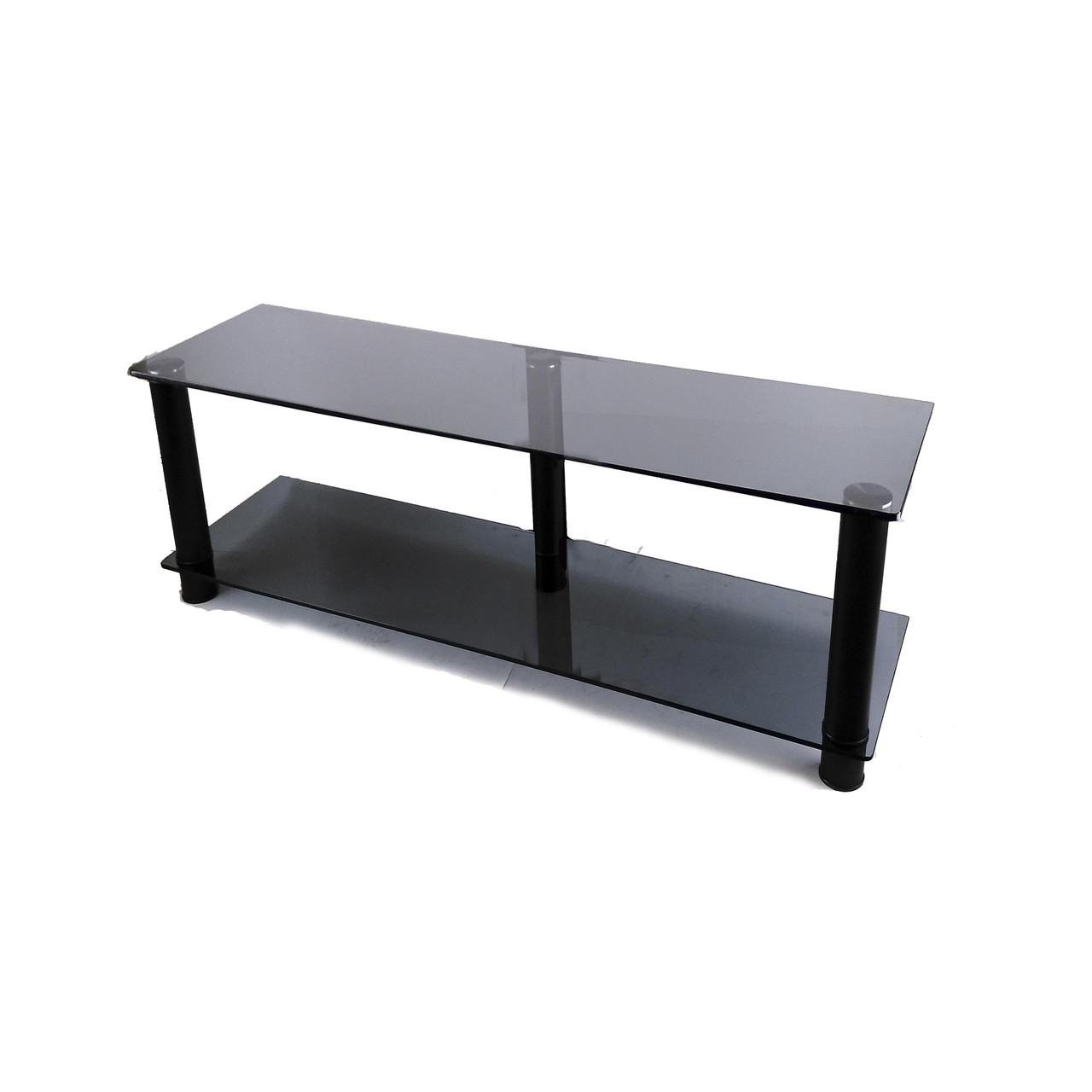 Тумба під телевізор із скла Commus Аскет New Mini gray-BL (1100х350х374)