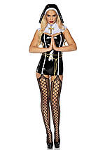 Leg Avenue Vinyl Sinful Sister L Black, фото 4
